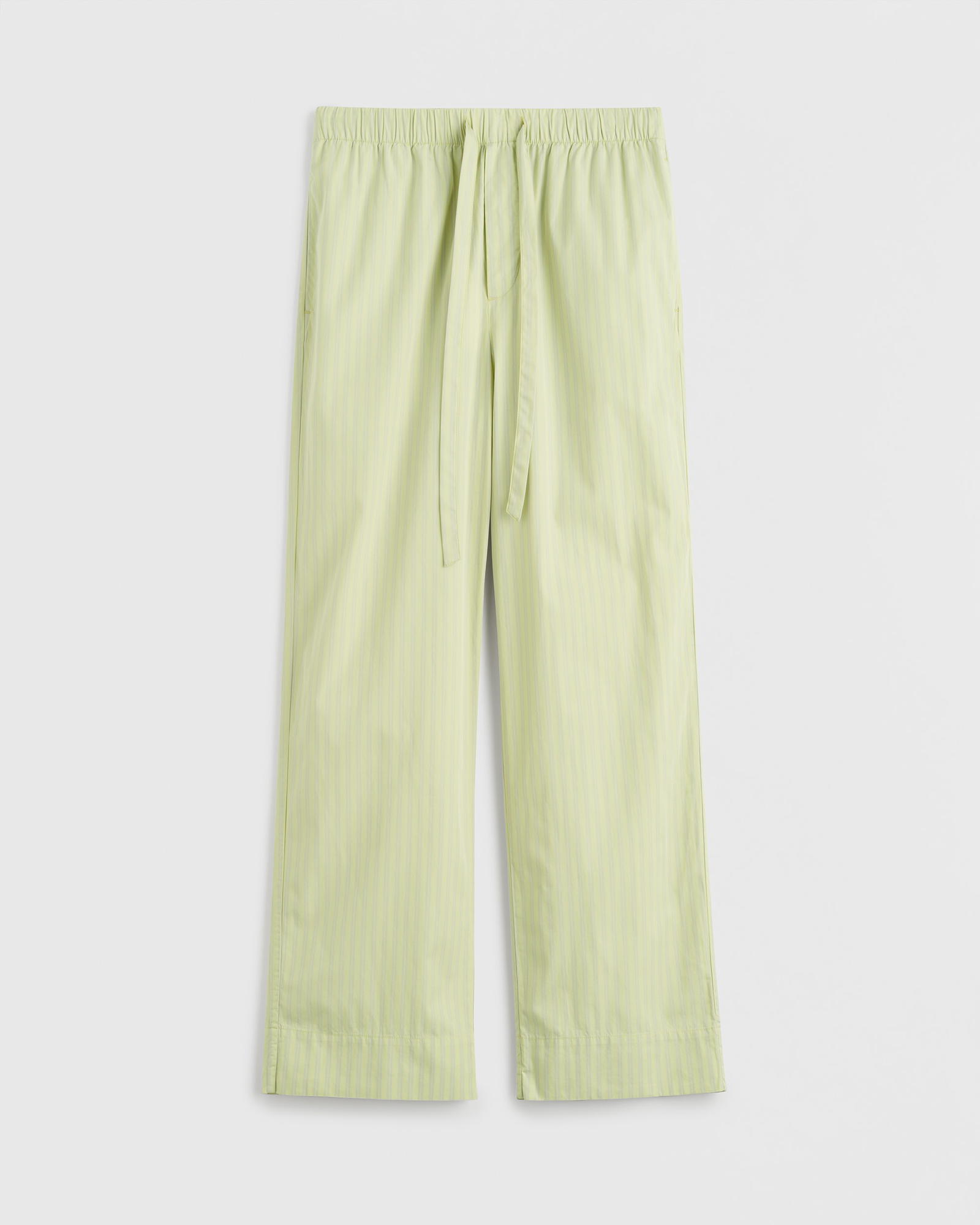 tekla-auralee poplin pants lightmossstripes flat 1