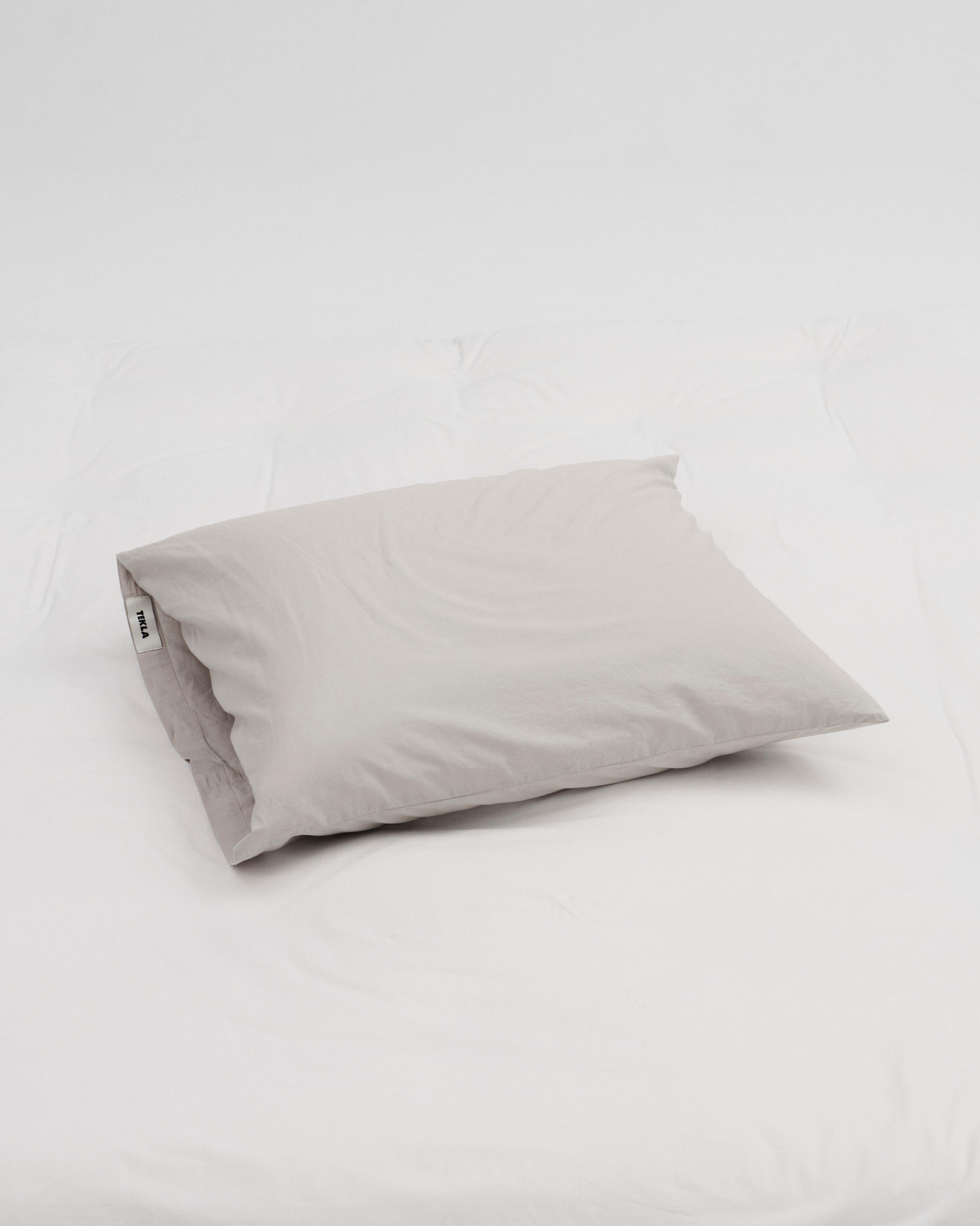 Percale pillow sham – Soft Grey