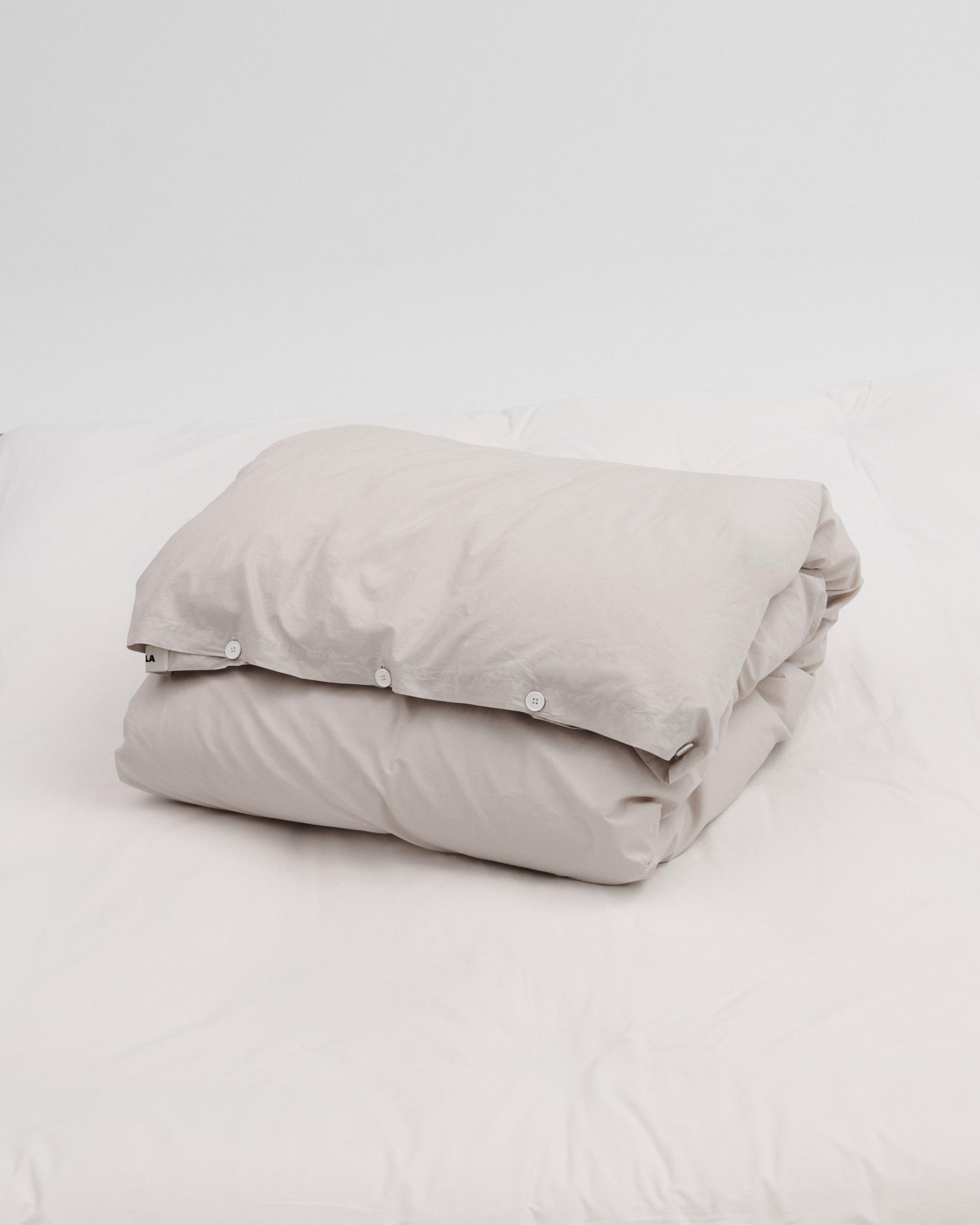 Percale duvet cover – Soft Grey