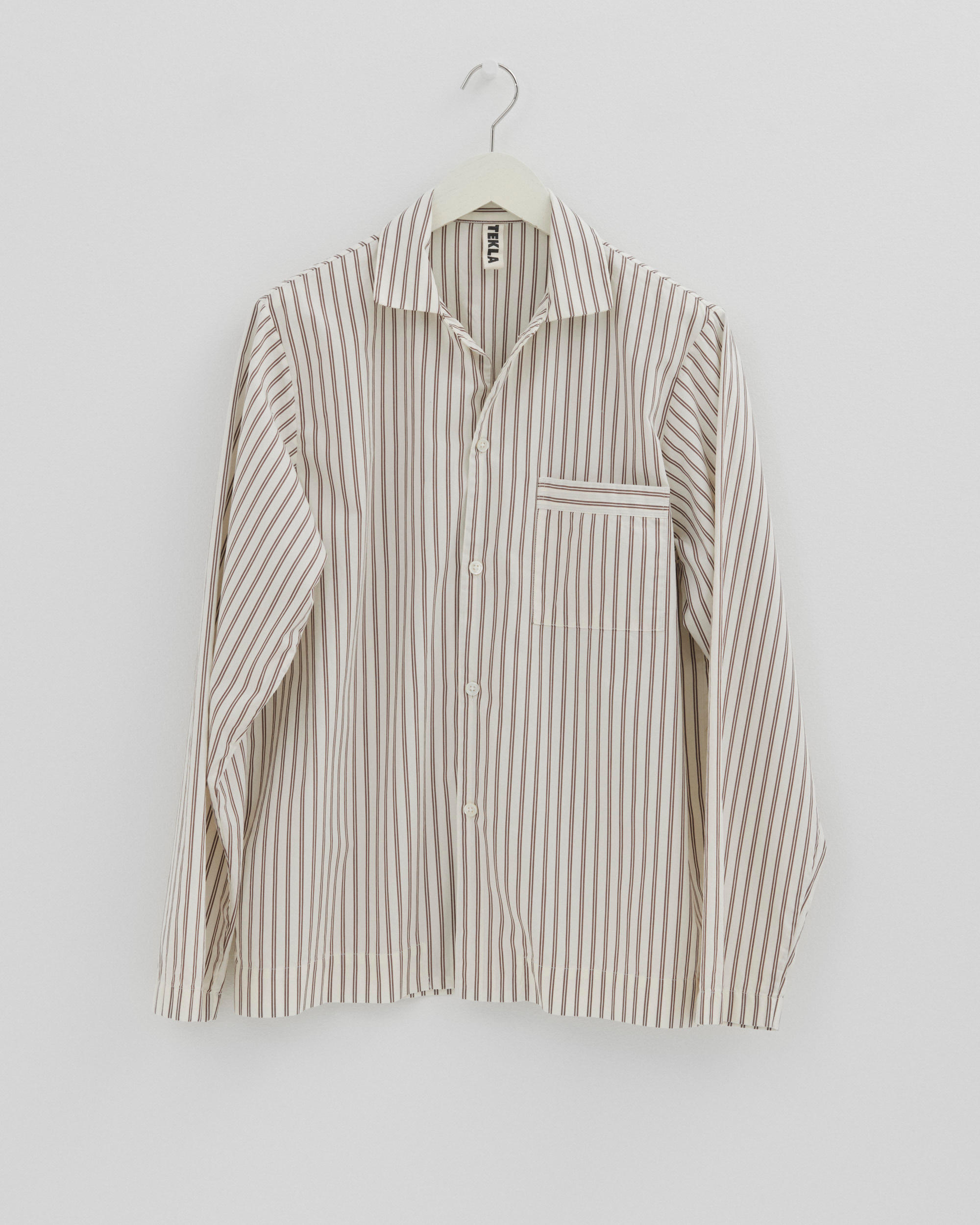 Poplin long-sleeved shirt