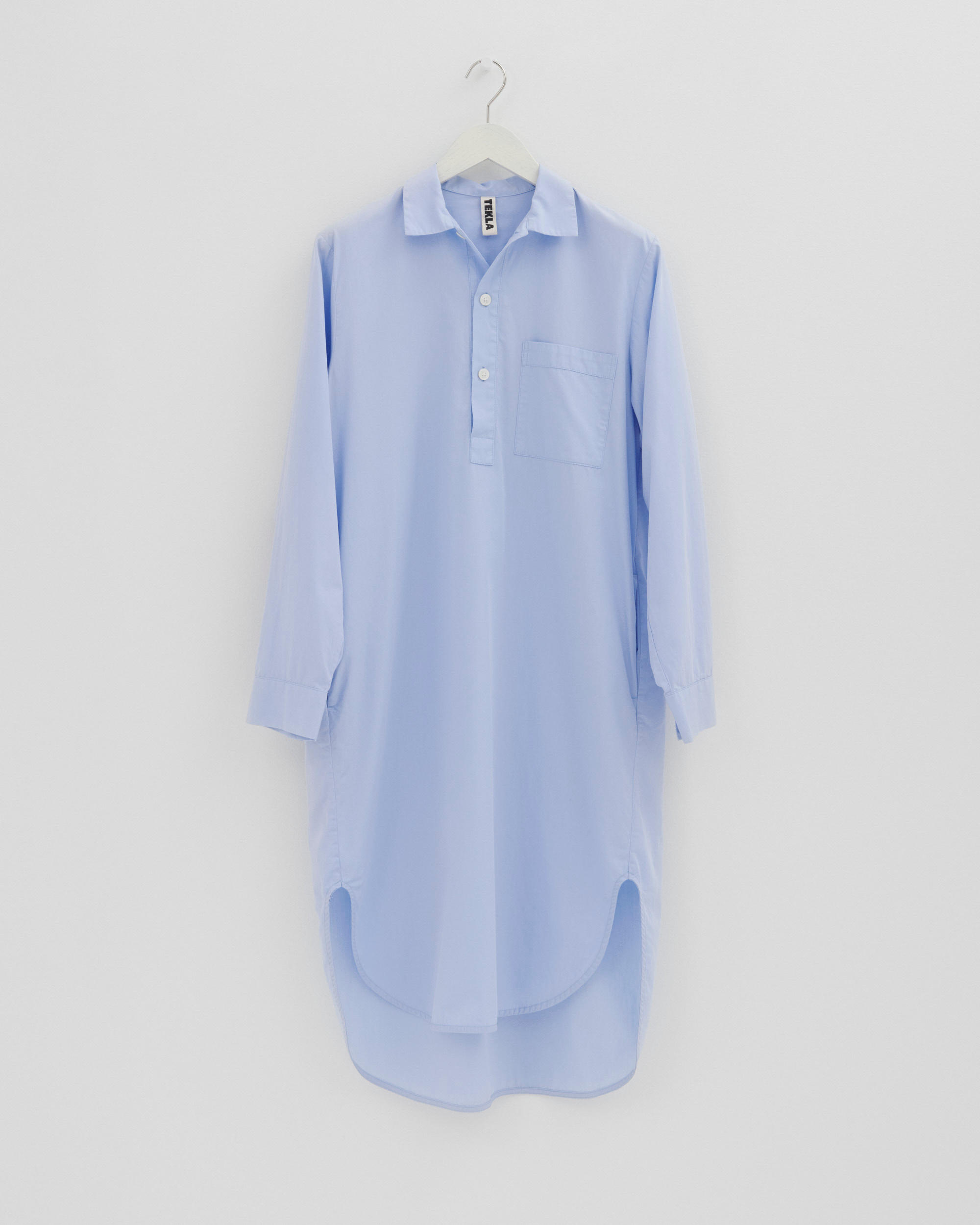 Poplin pyjamas – nightshirt – Shirt Blue