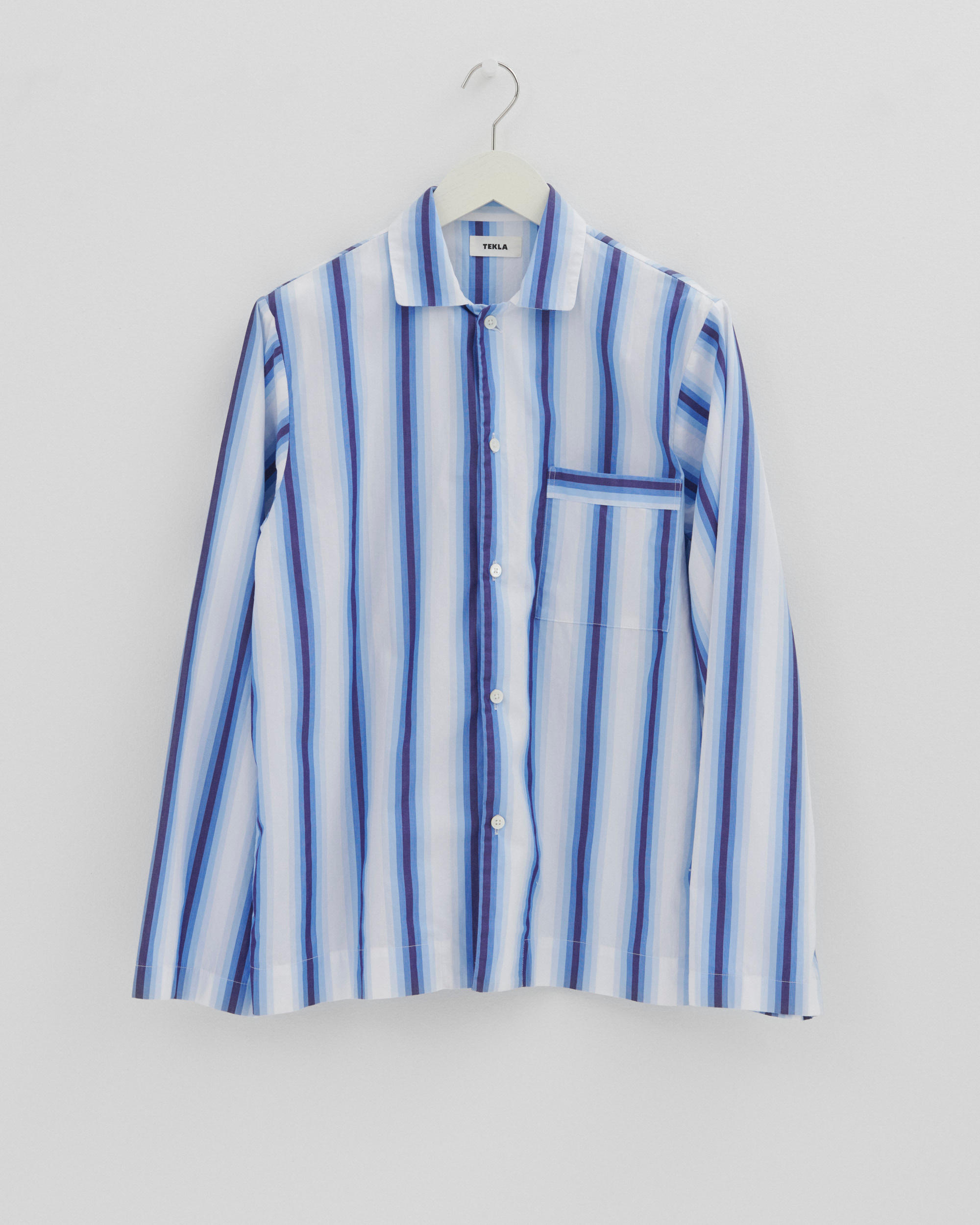 Poplin pyjamas – long-sleeved shirt – Blue Marquee