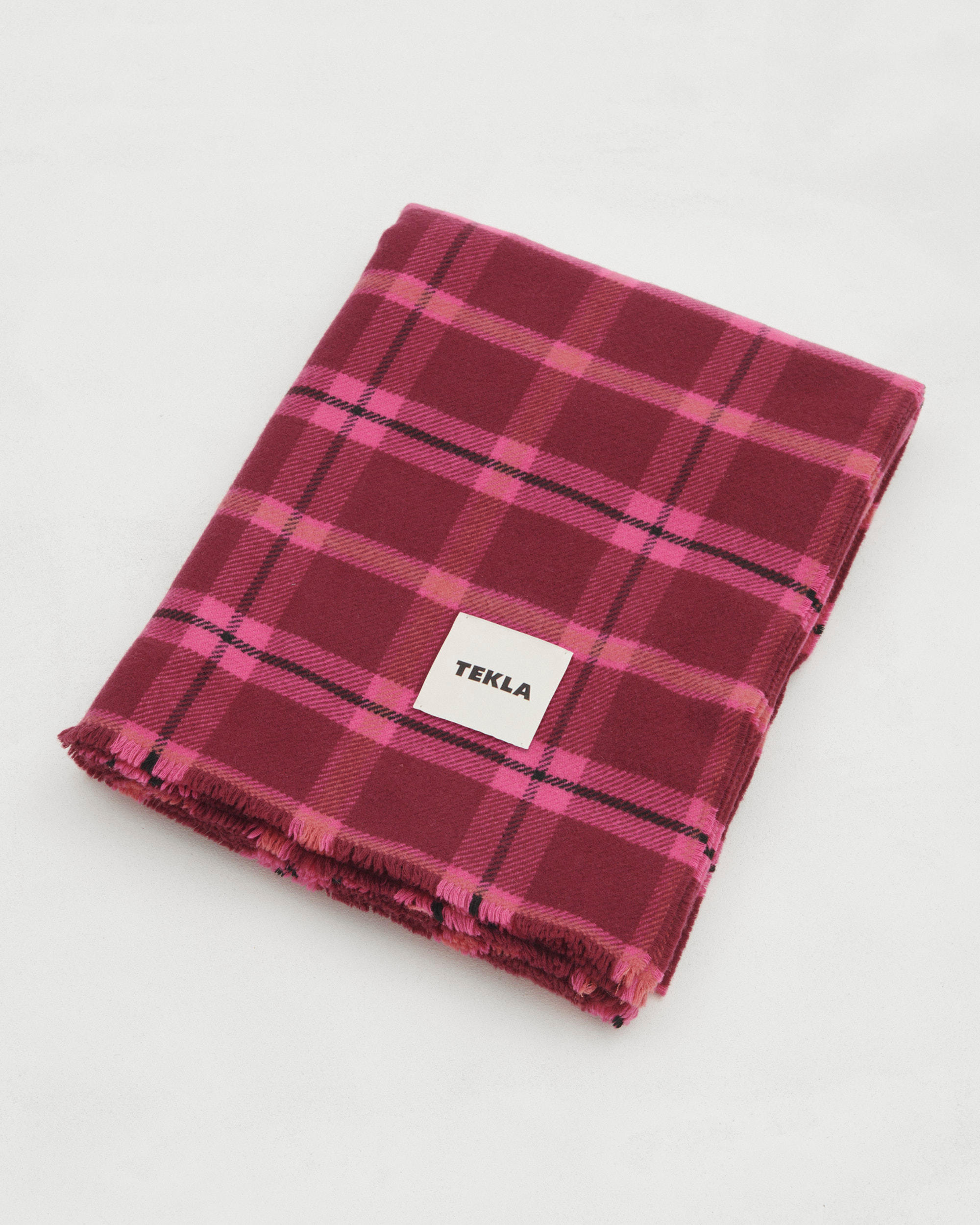 Fine merino blanket – Wine Red