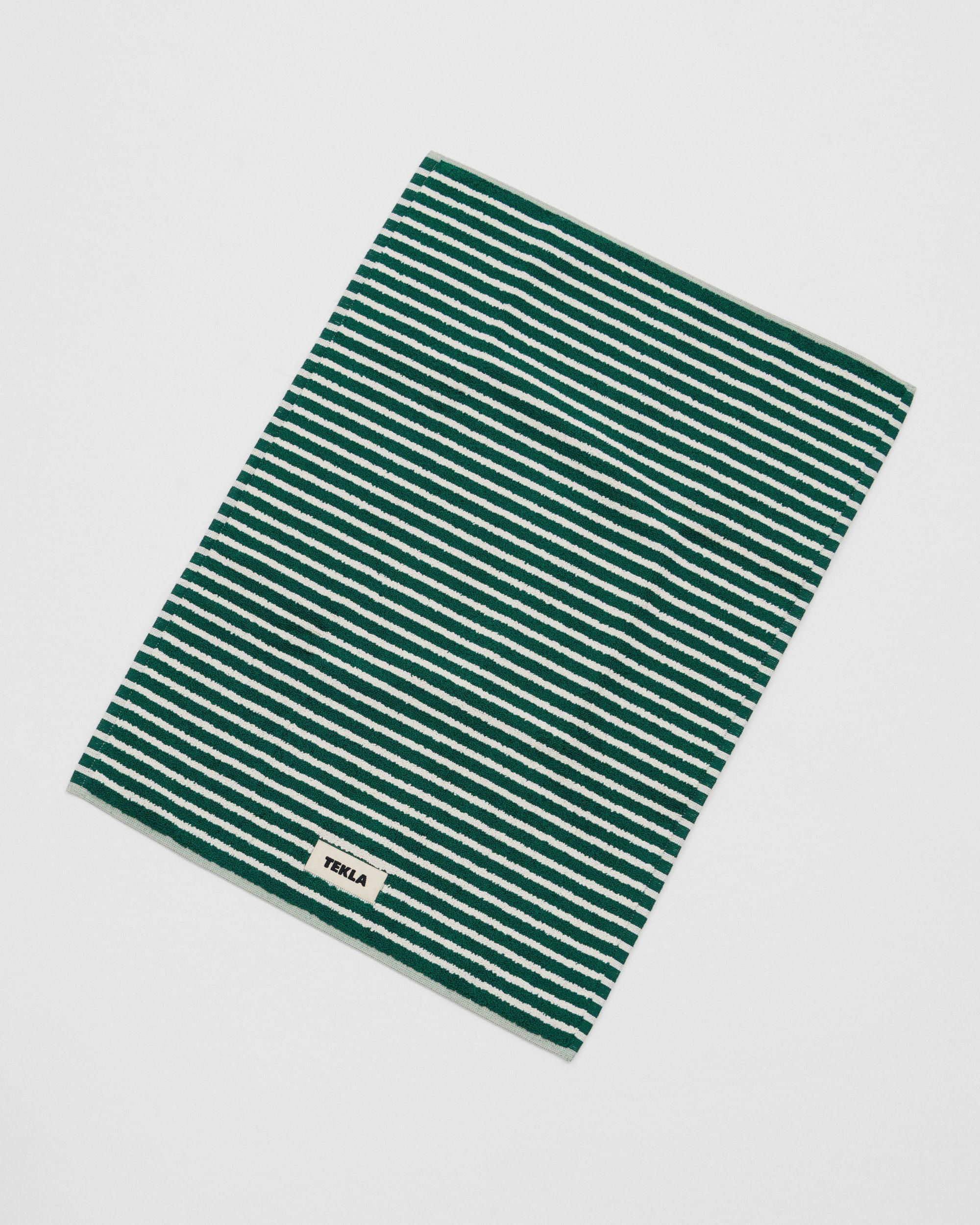 Teal Green Stripes bath mat