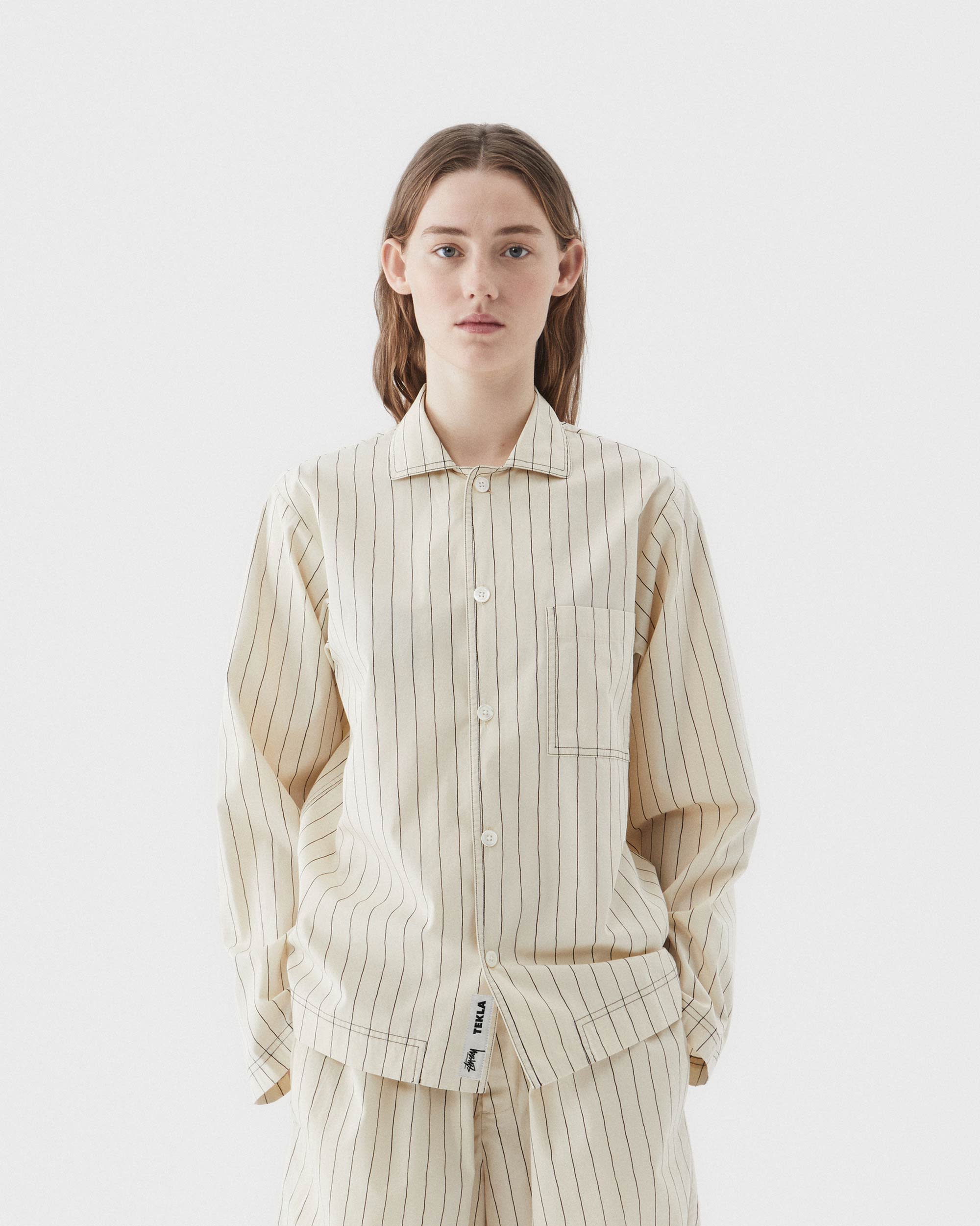 Hand Drawn Stripes long-sleeved shirt