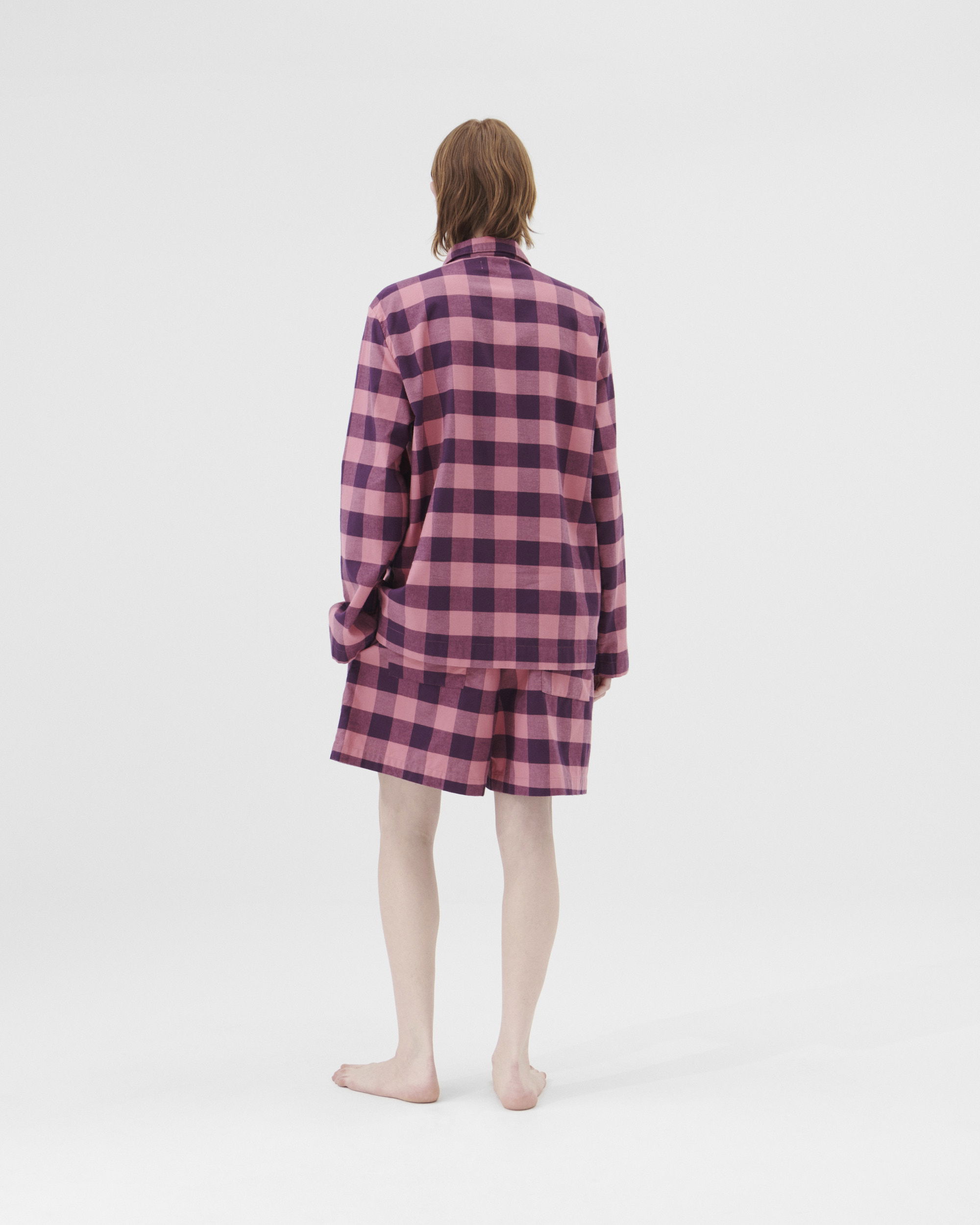 Flannel pyjamas – shorts – Gentle Yellow | Tekla Fabrics