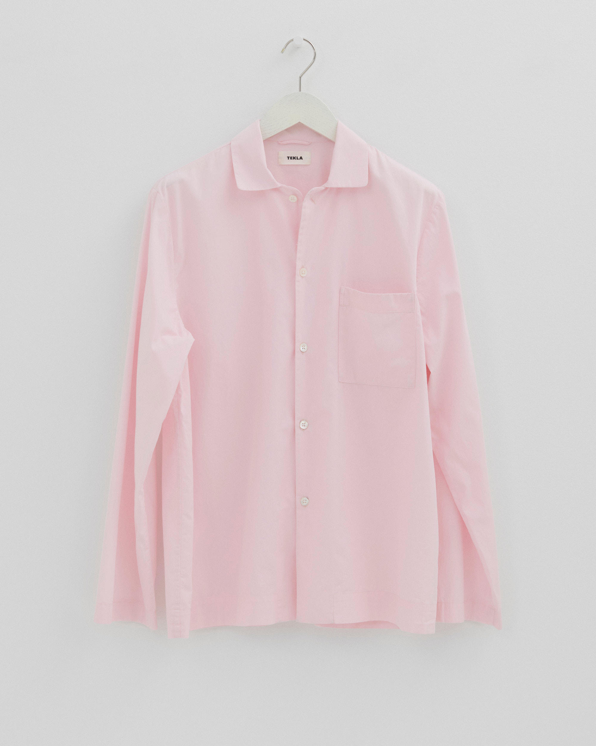 Poplin pyjamas – long-sleeved shirt – Soft Pink