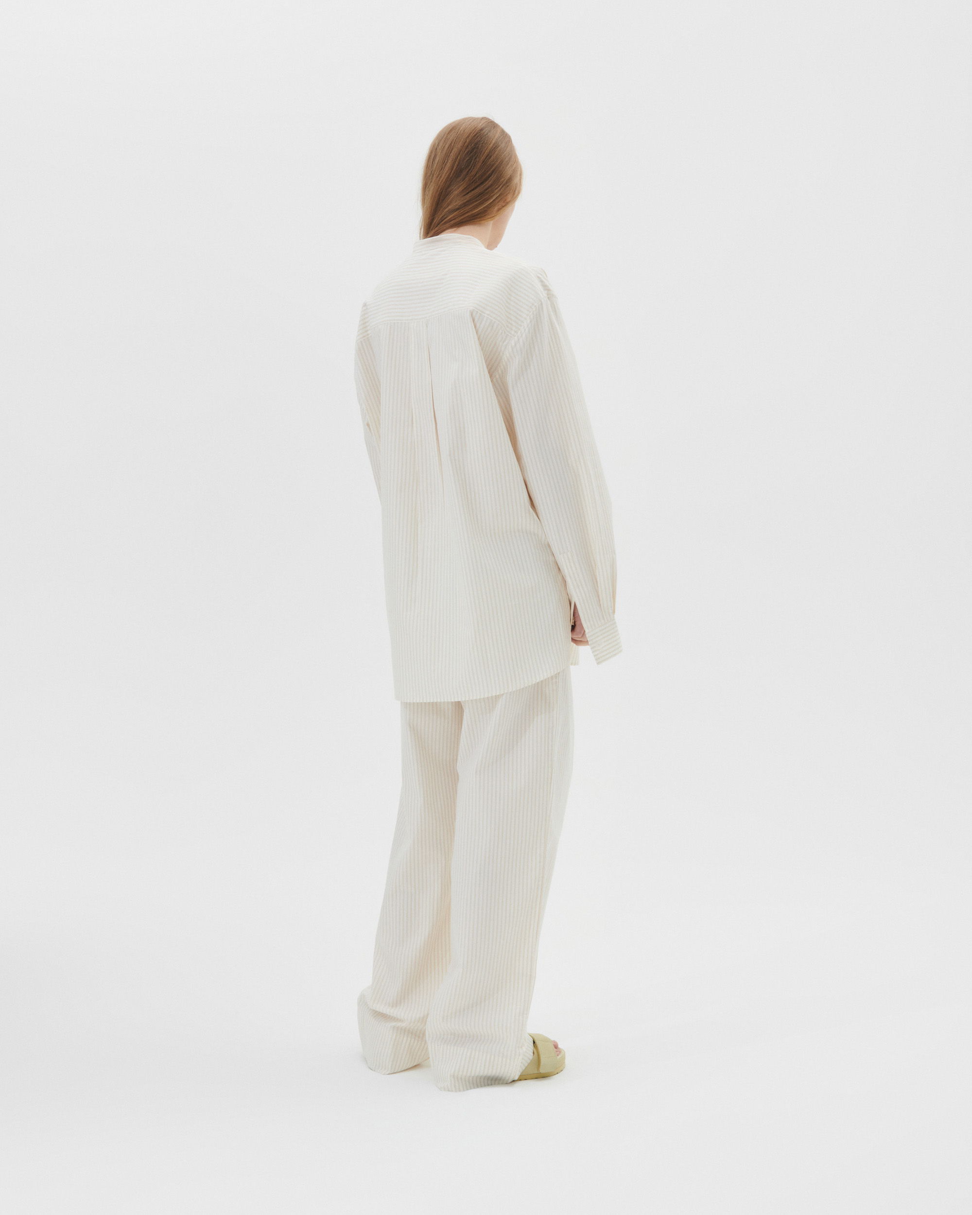 [極美品]TEKLA BIRKENSTOCK STRIPES PANTSベージュ Wheat Stripe Pants | PRGRSS Store