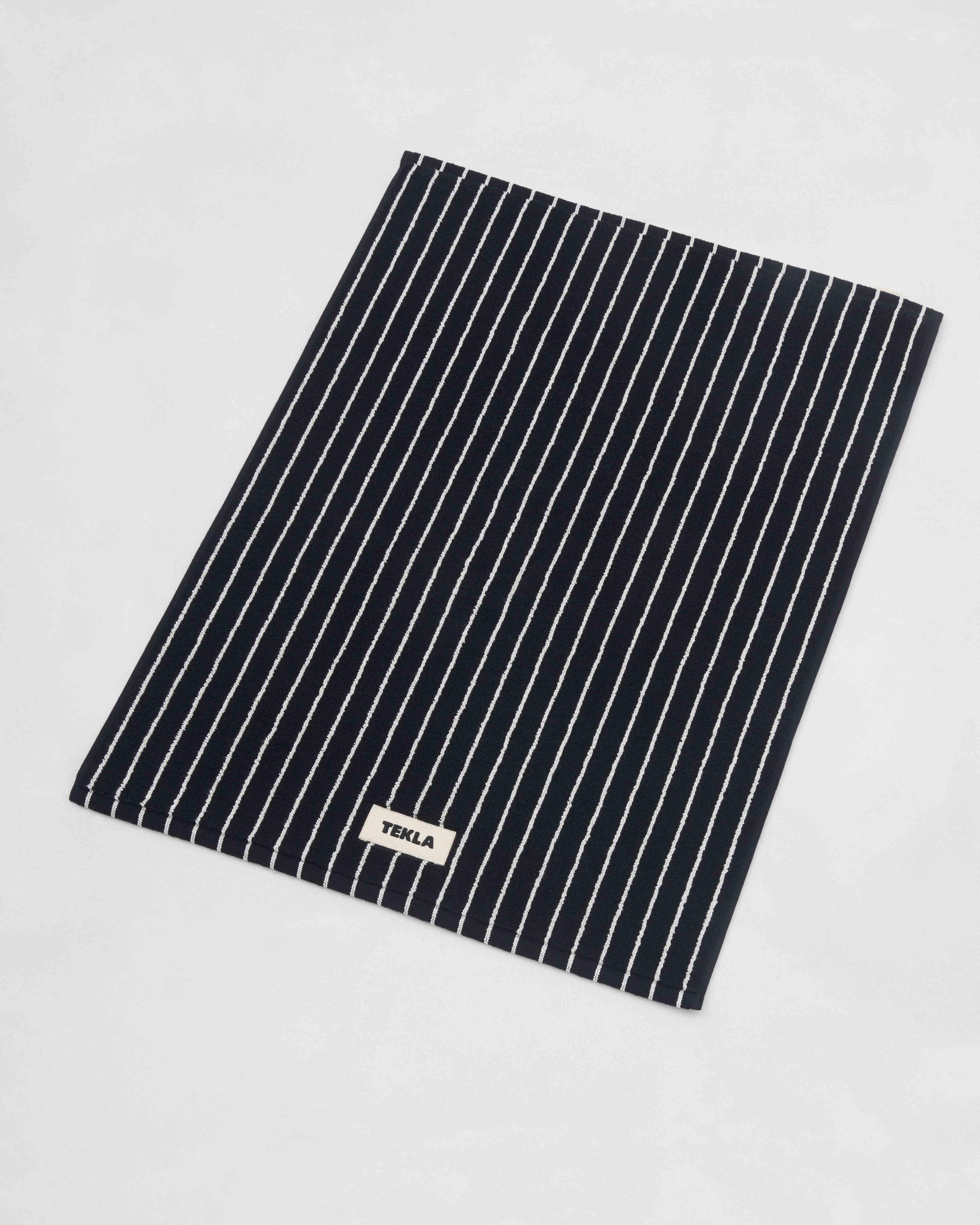 Black Stripes bath mat