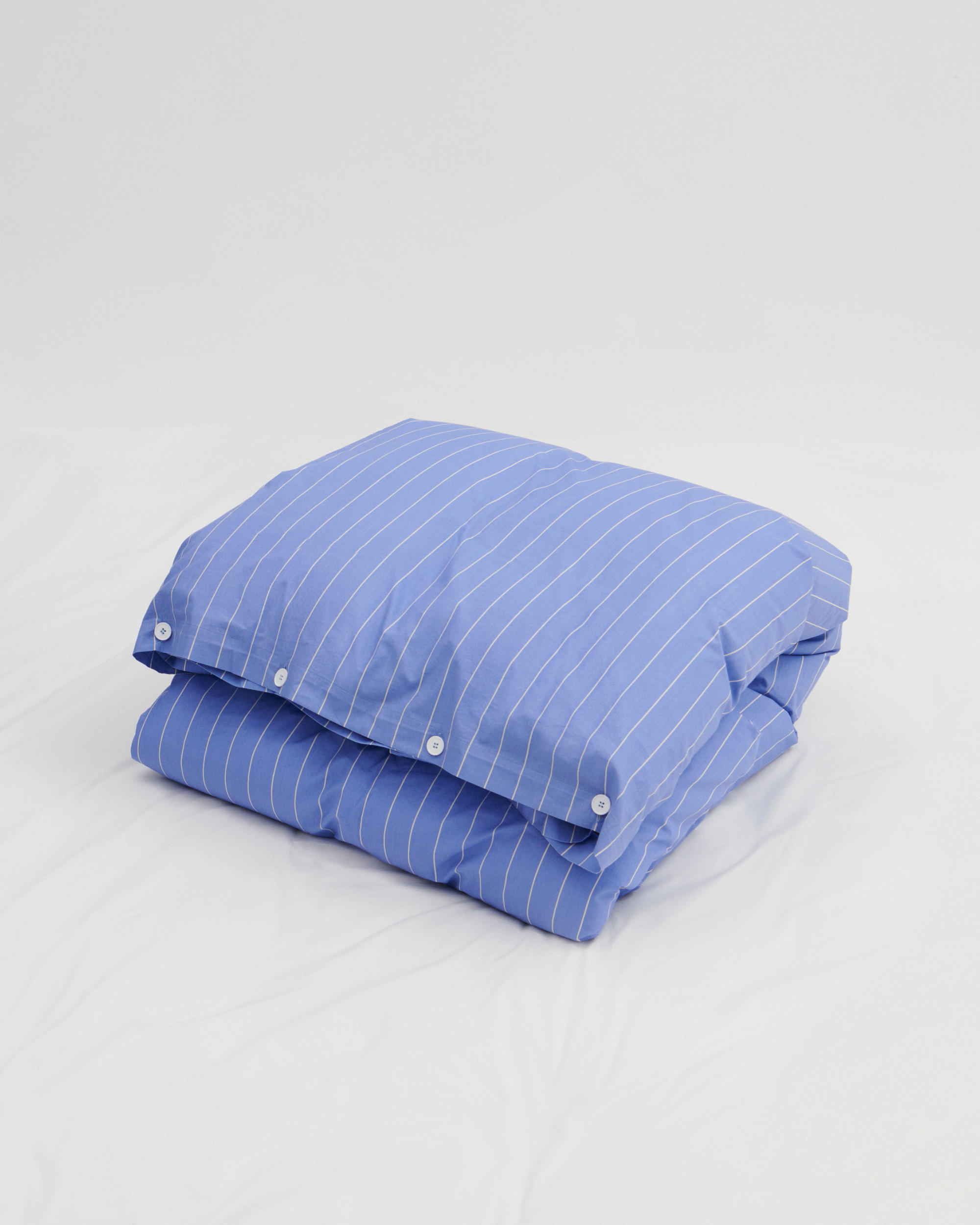 Percale duvet cover – Clear Blue Stripes