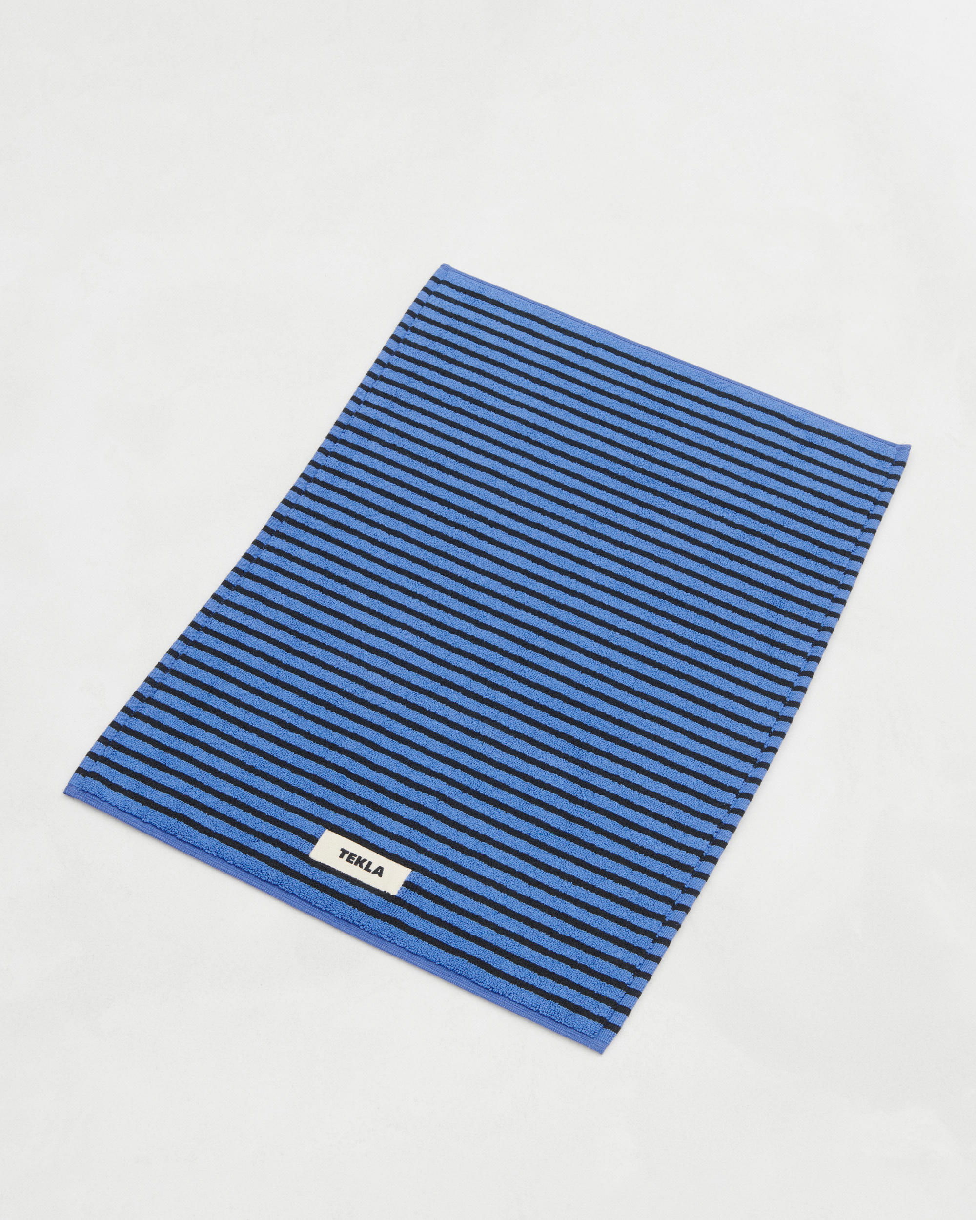 Bath mat - striped – Blue and Black