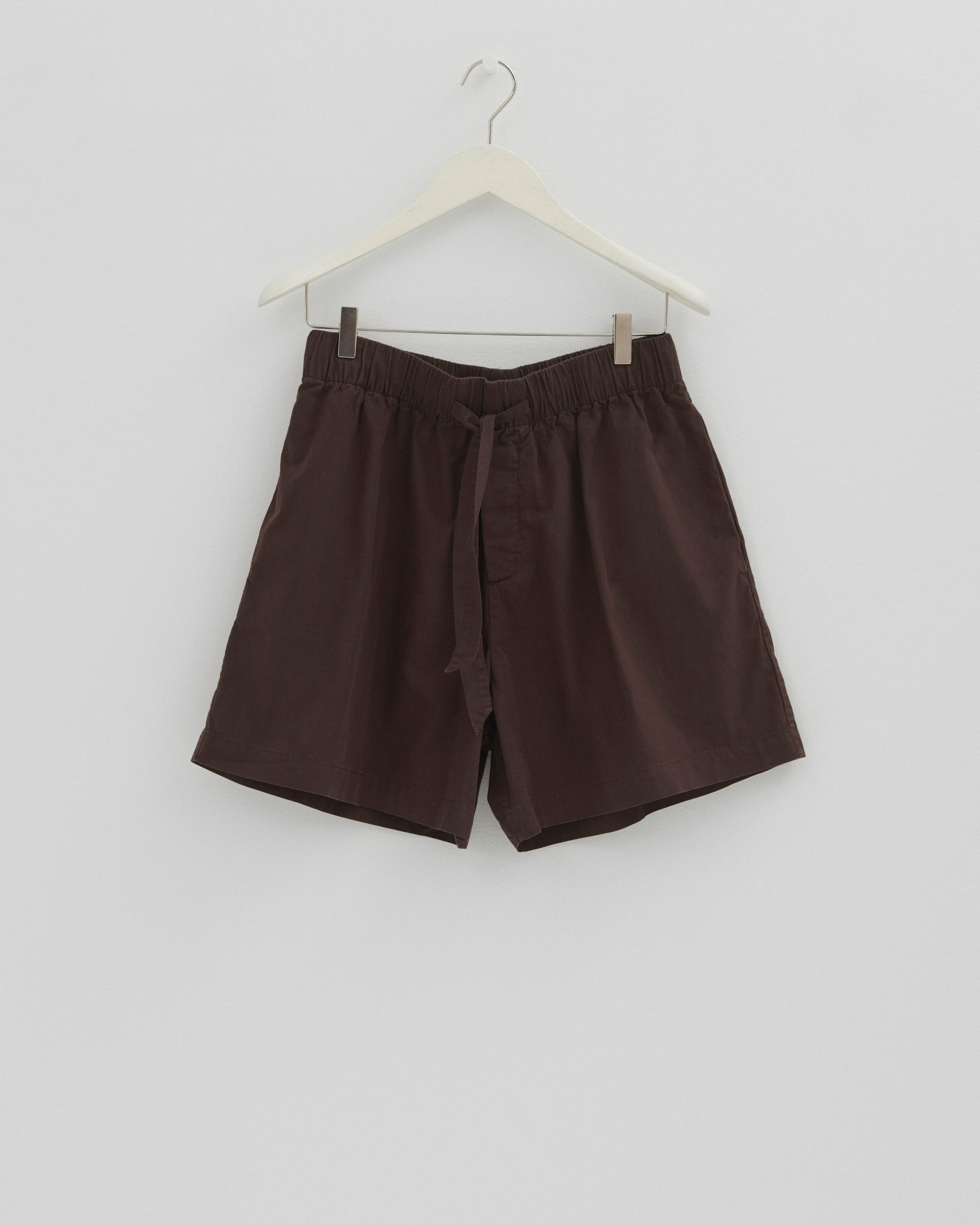 Poplin pyjamas – shorts – Coffee