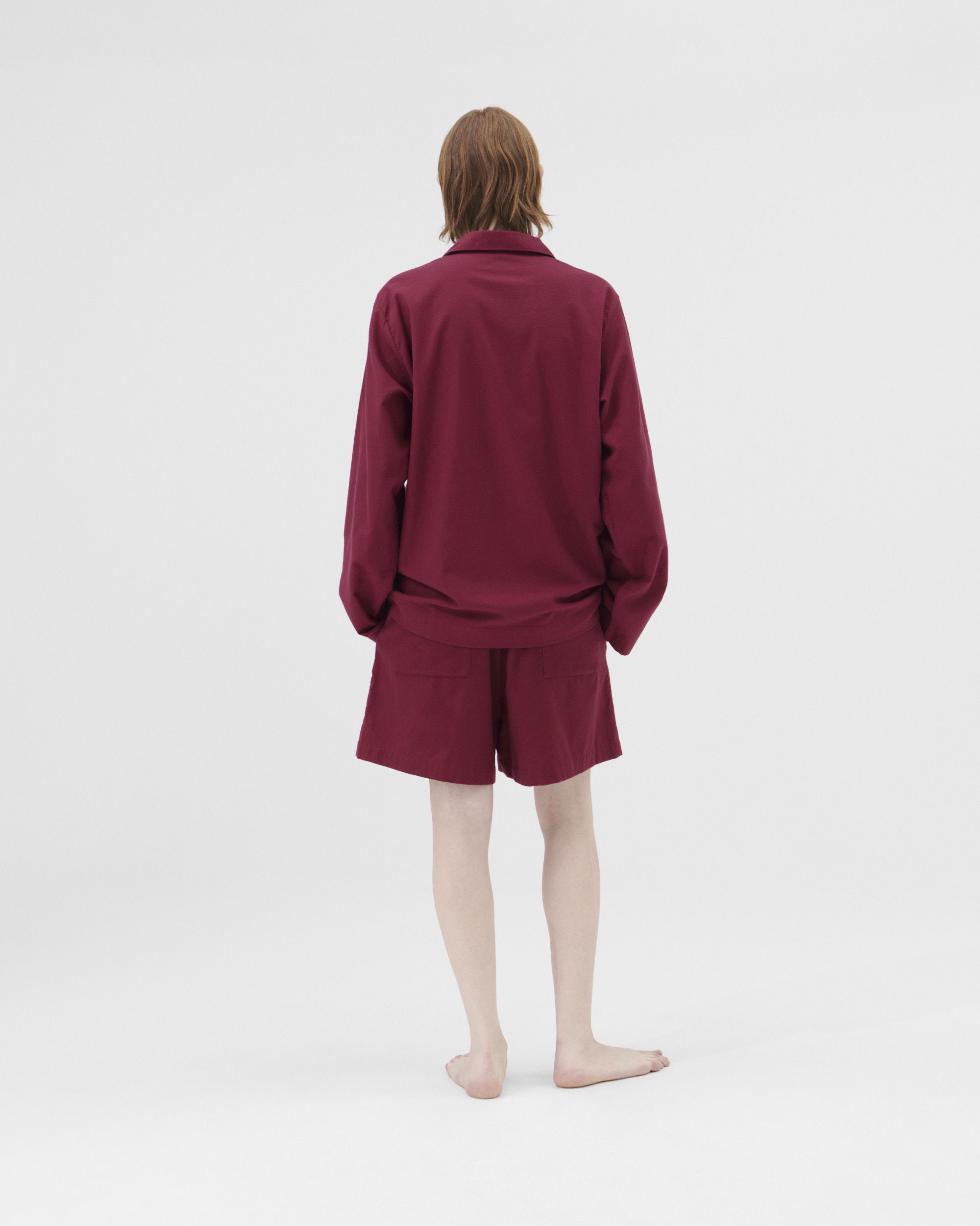 Flannel pyjamas – shorts – Beyond Red | Tekla Fabrics