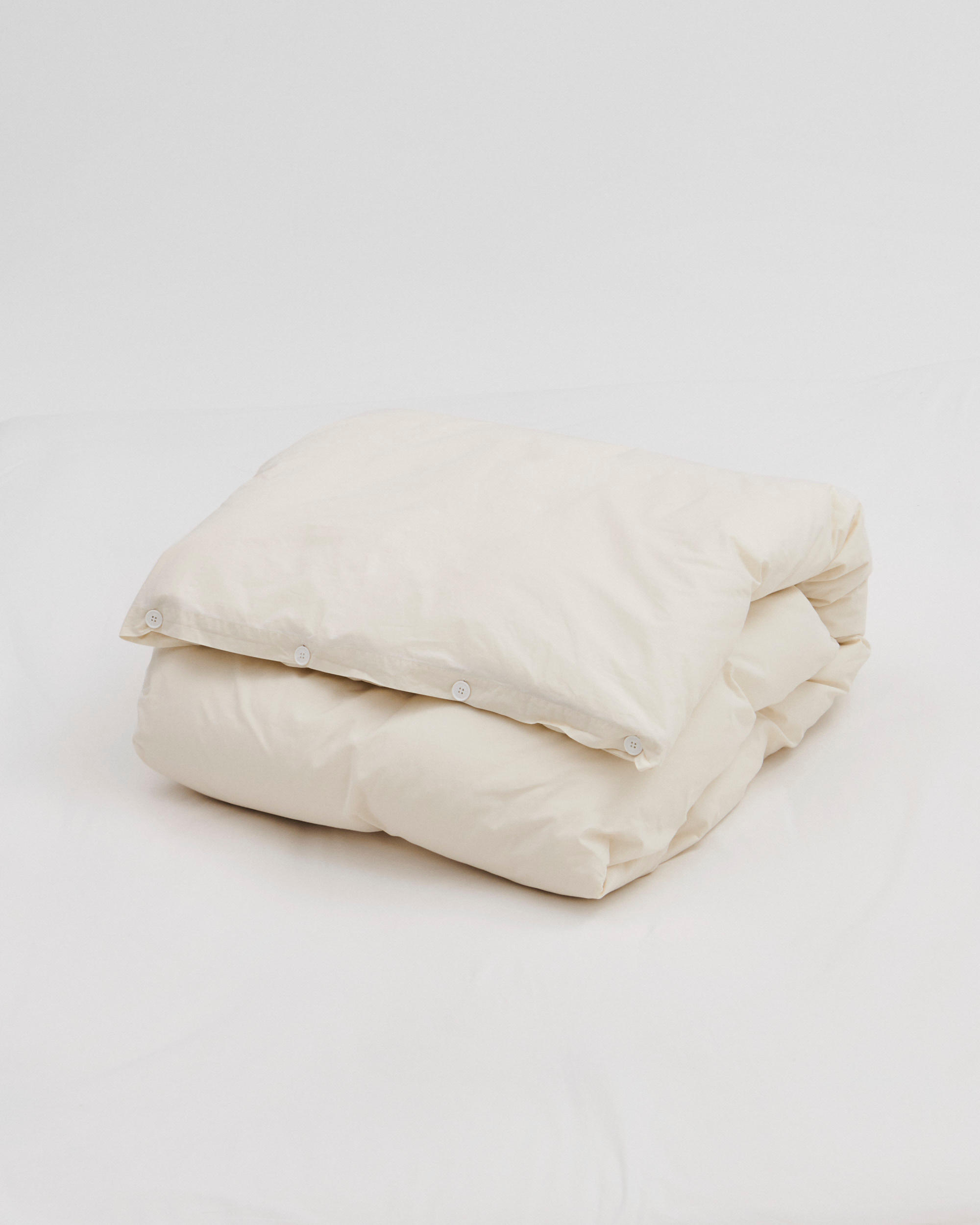 Percale duvet cover – Winter White