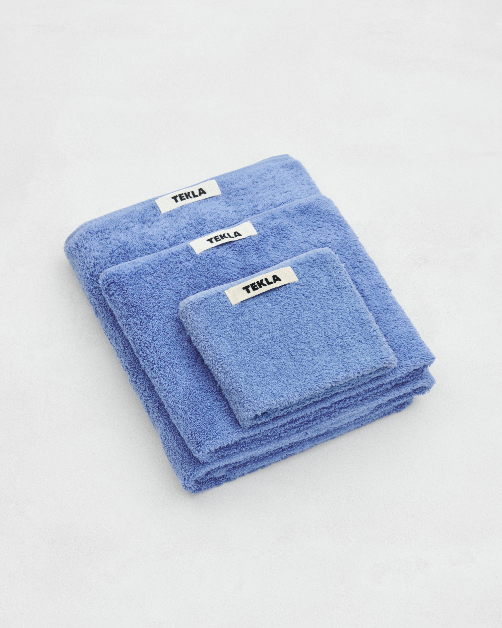 Terry towel – solid – Clear Blue