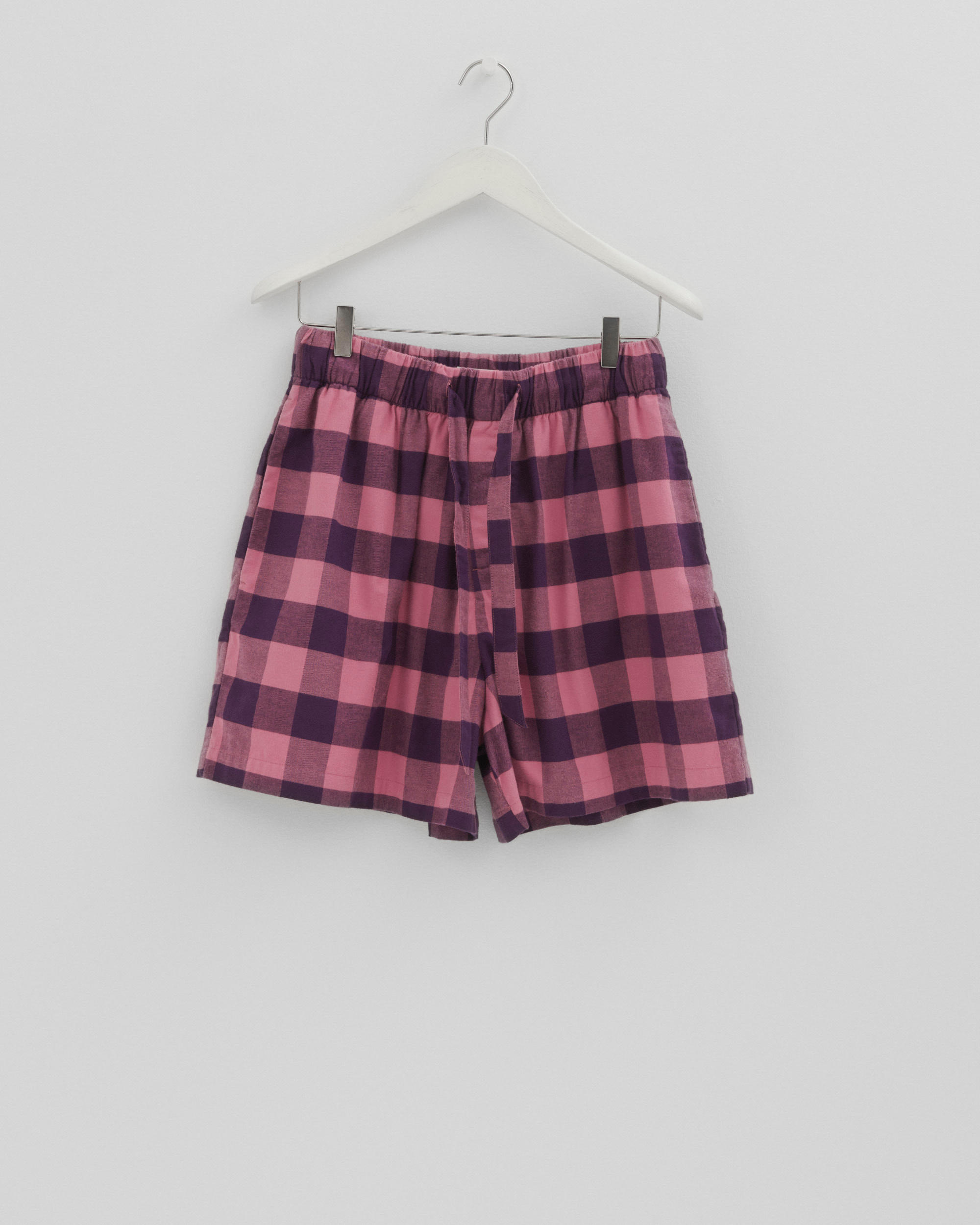 Flannel pyjamas – shorts – Pink Gingham