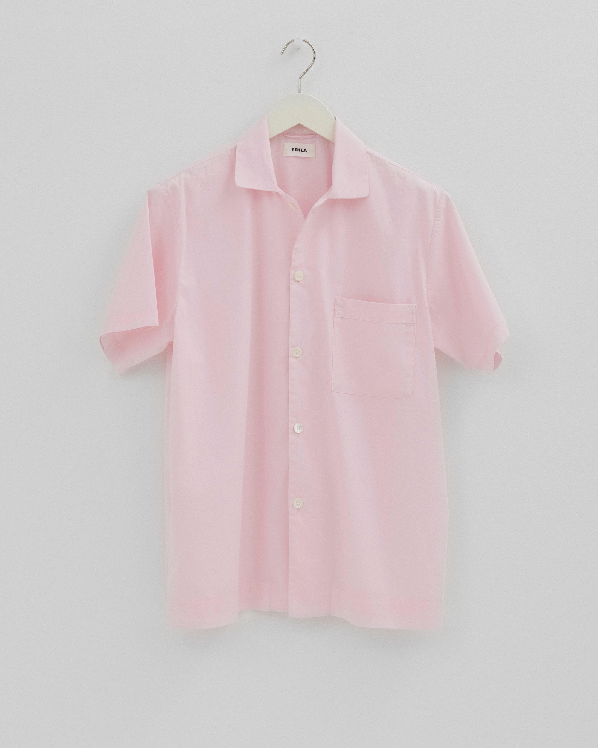 Poplin pyjamas – short-sleeved shirt – Soft Pink