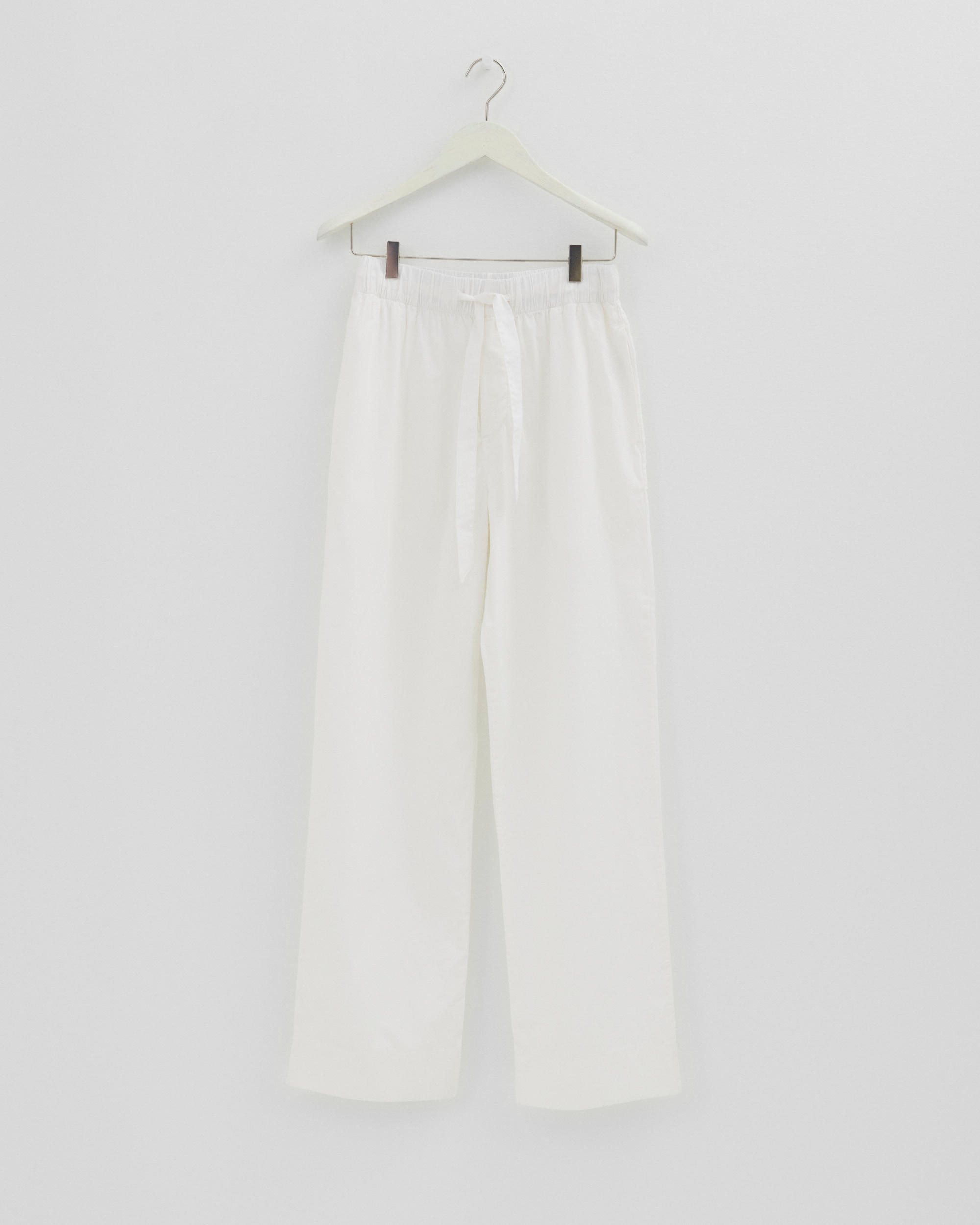 Poplin pyjamas – pants – Alabaster White