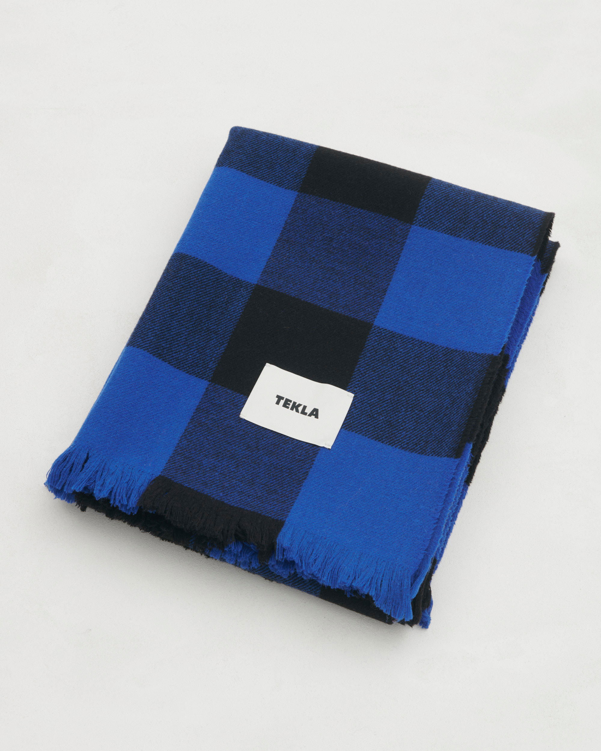 Pure wool blanket – Blue Gingham