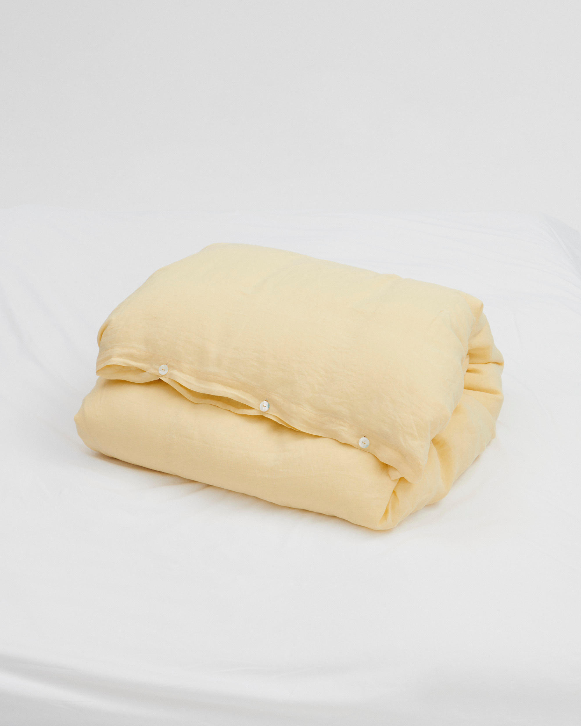 Linen duvet cover – Soft Yellow