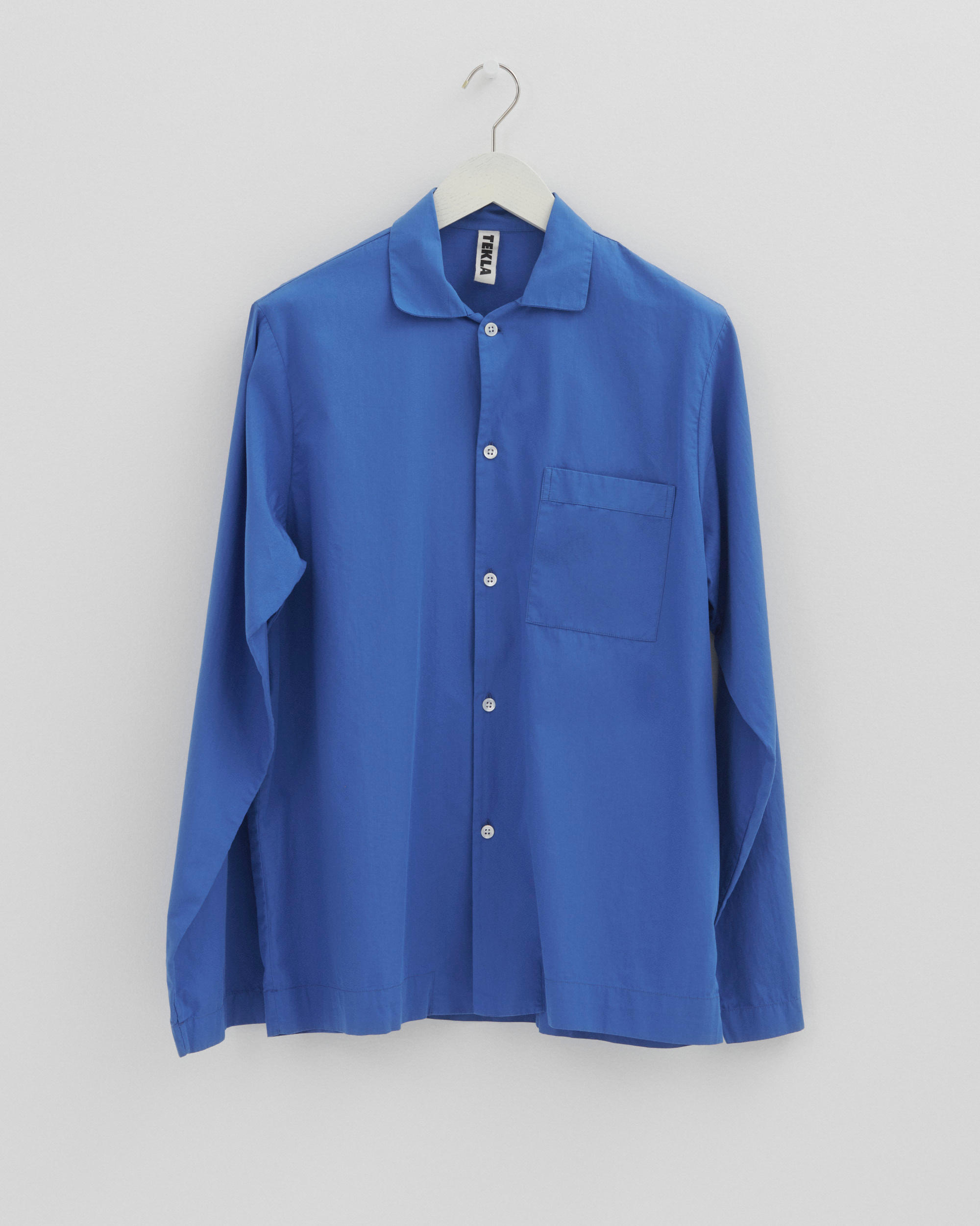 Poplin pyjamas – long-sleeved shirt – Royal Blue