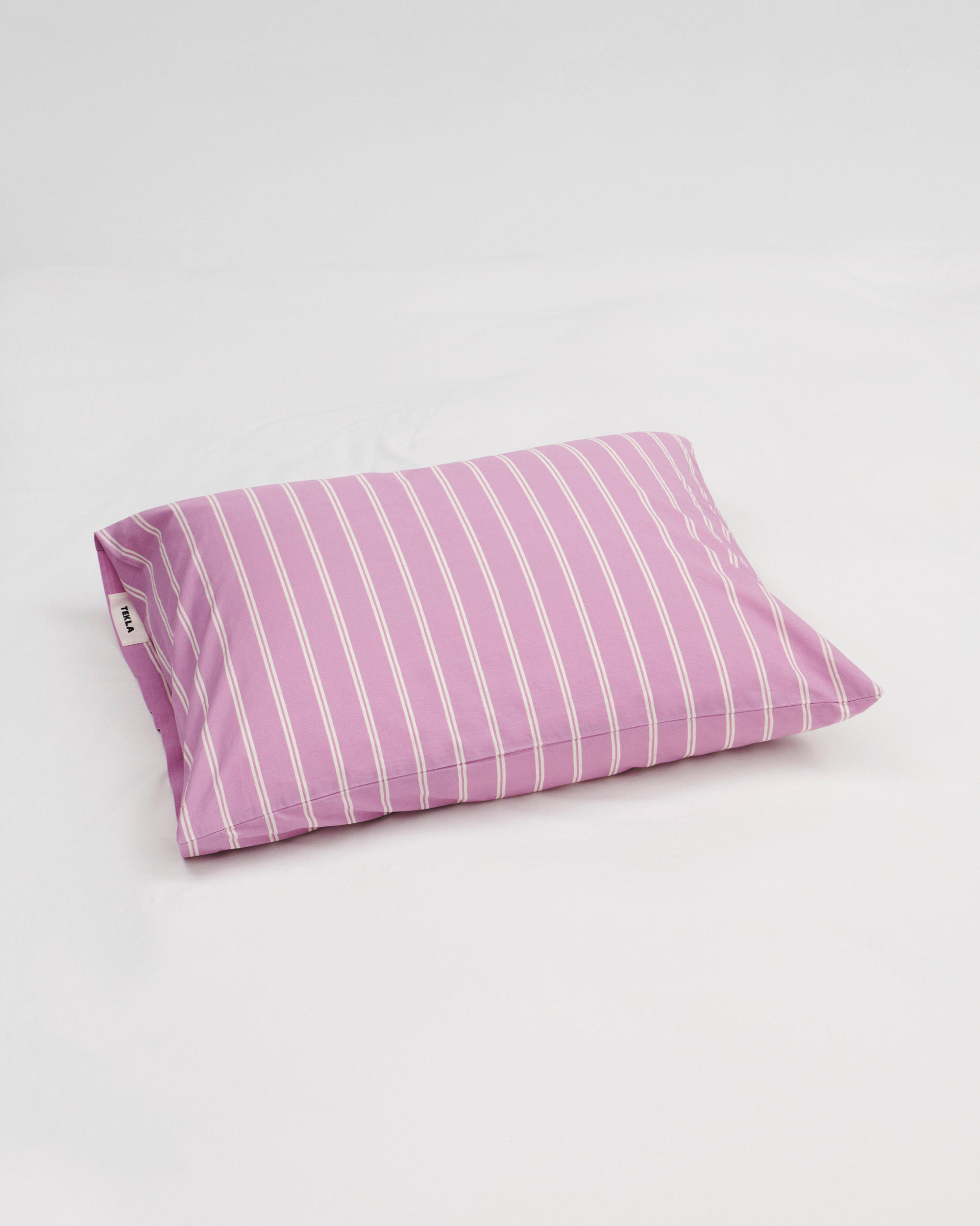 Percale pillow sham – Mallow Pink Stripes