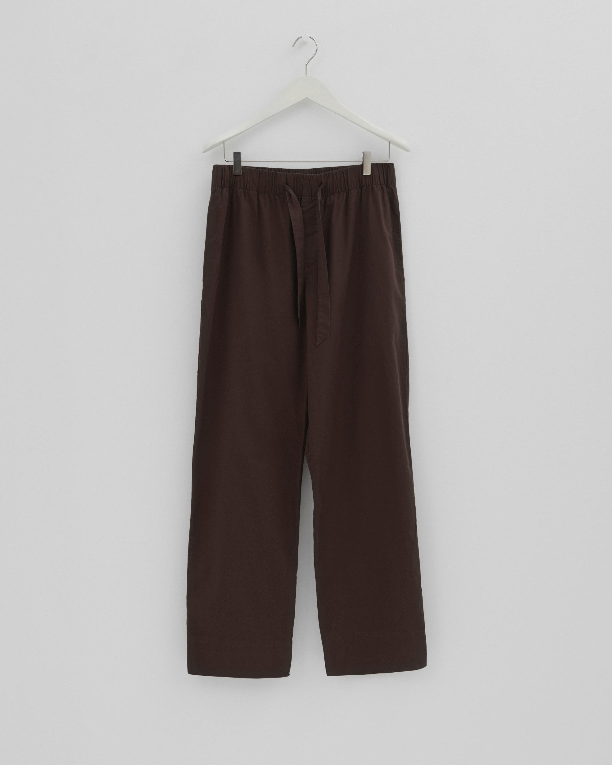 Poplin pyjamas – pants – Coffee