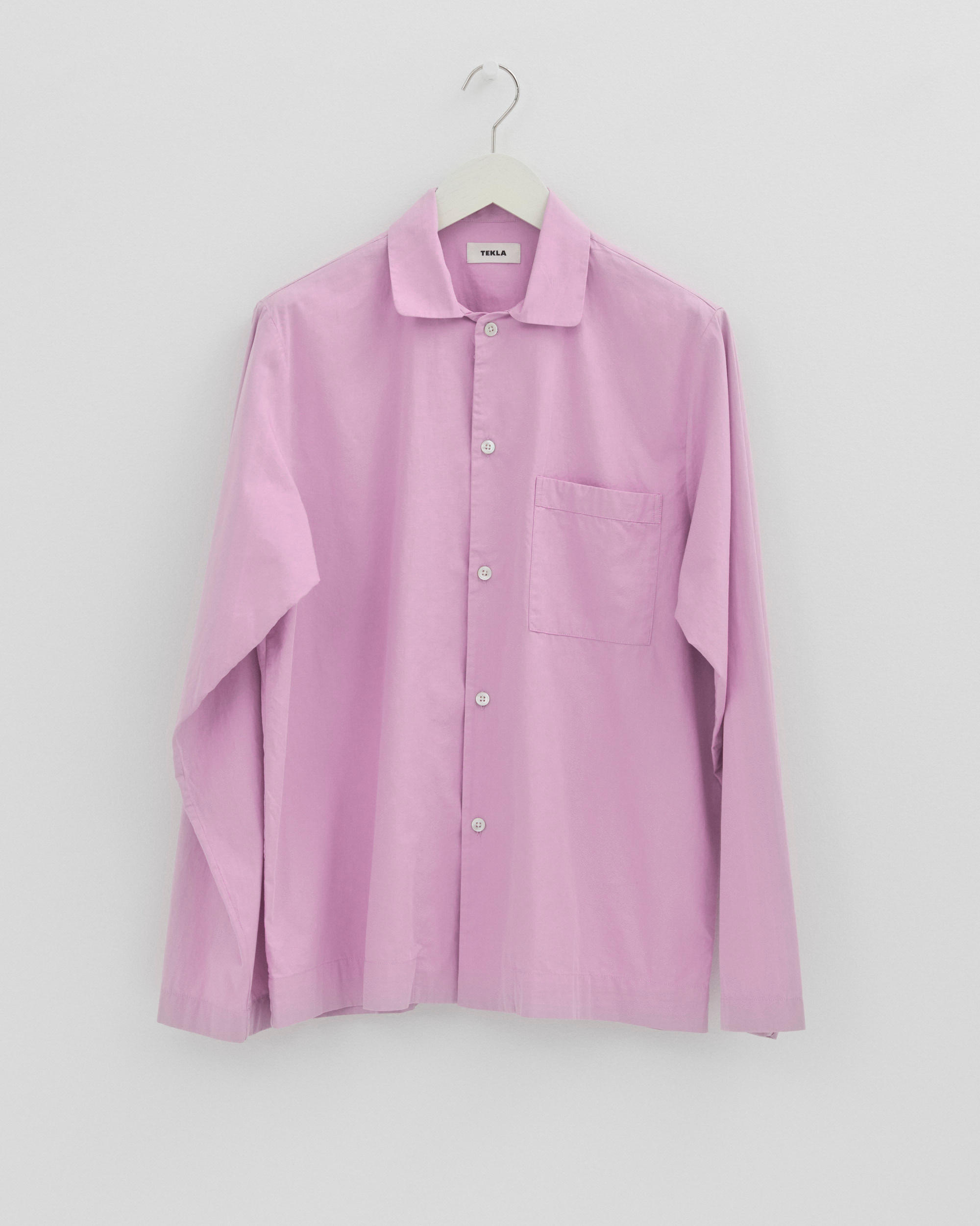 Poplin pyjamas – long-sleeved shirt – Purple Pink