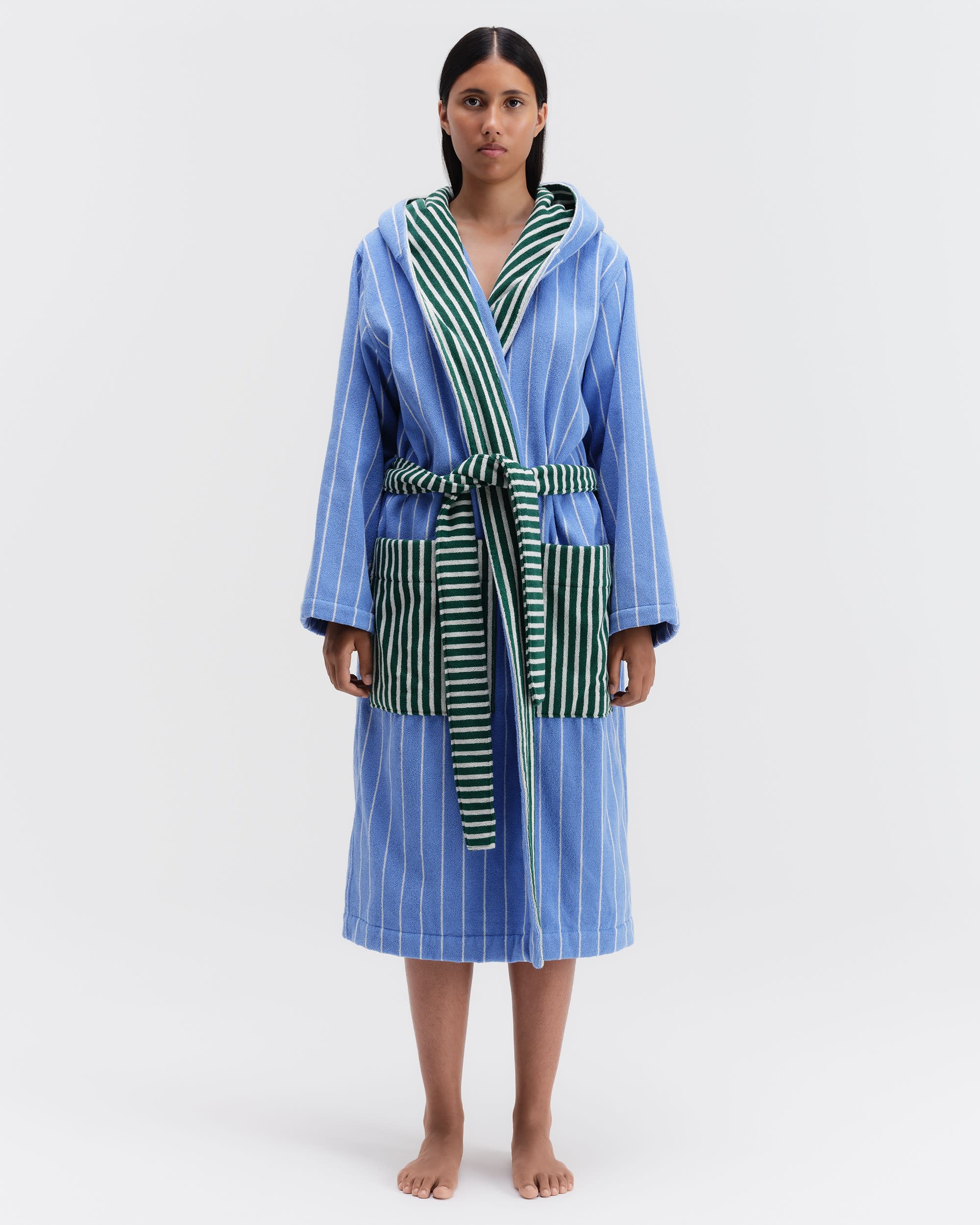 Marseille Patchwork hooded bathrobe