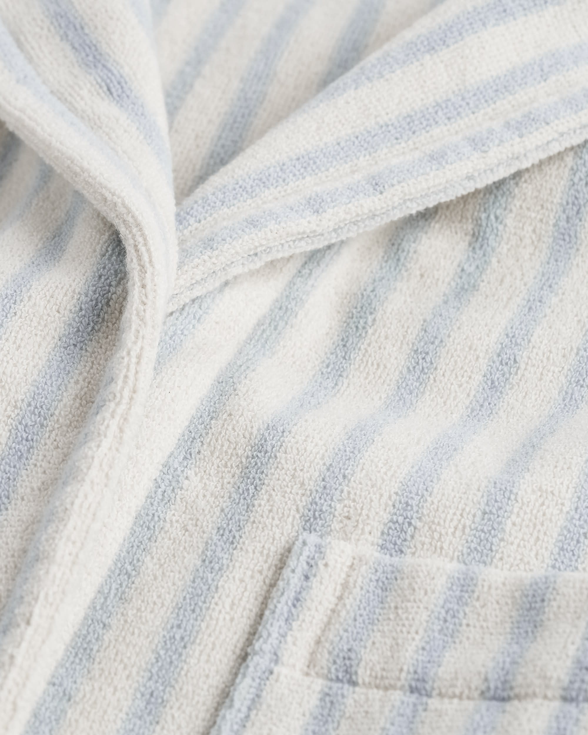 Soft Blue Stripes kids bathrobe