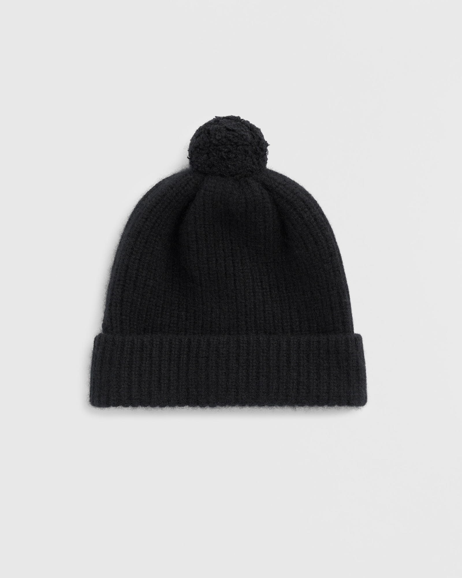 tekla-auralee cashmere beanie black flat 1