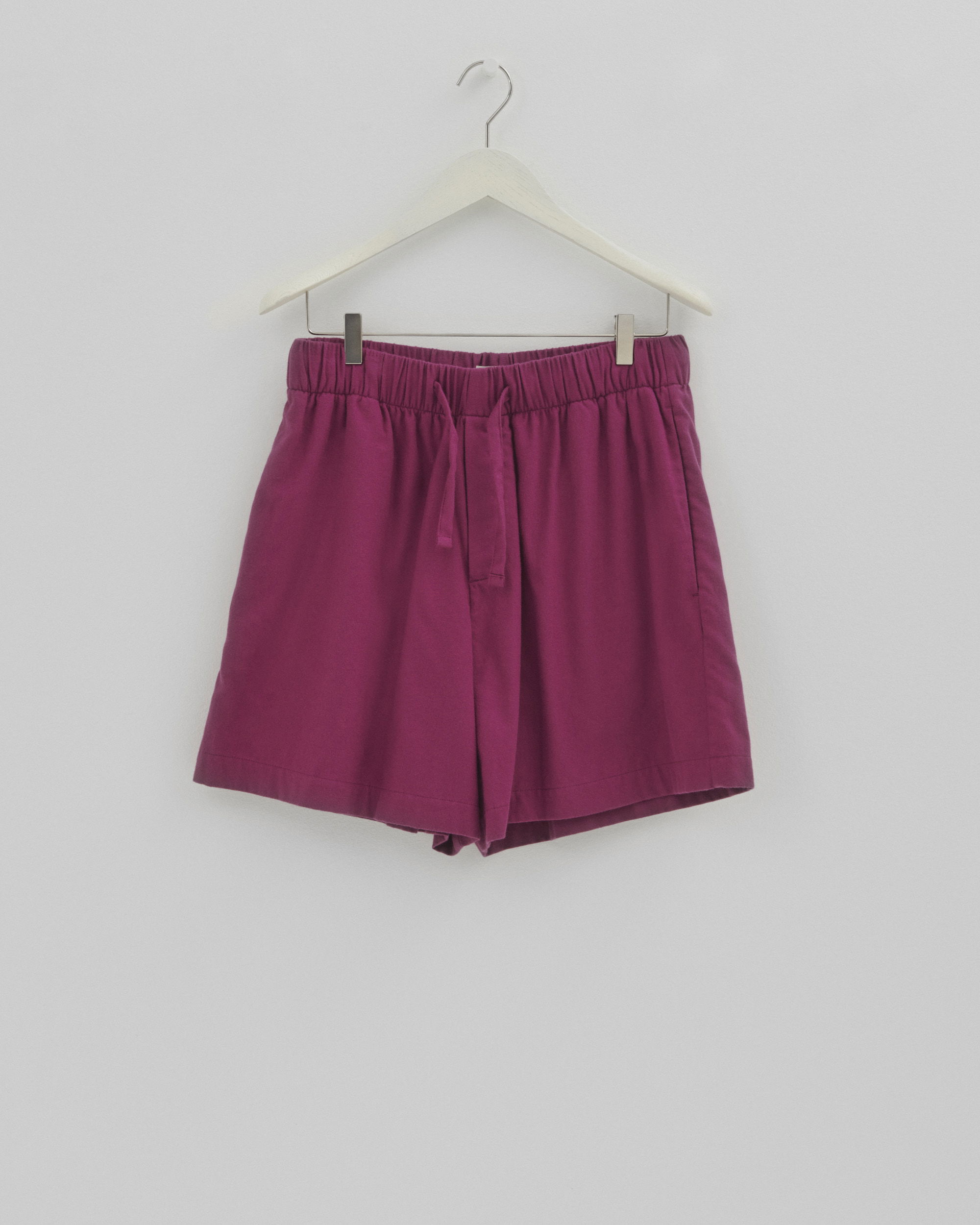 Flannel pyjamas – shorts – Grape | Tekla Fabrics