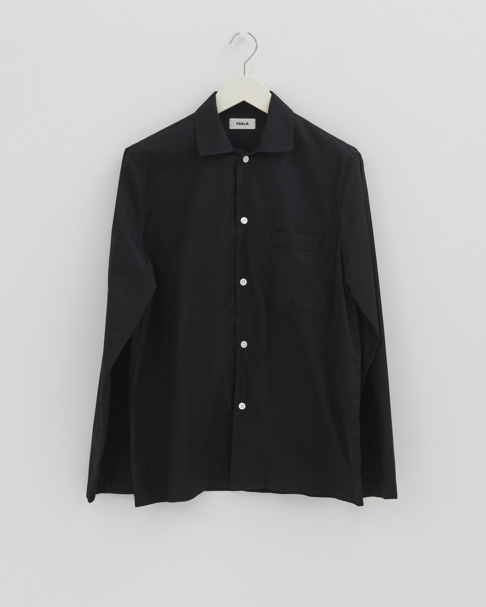 Poplin pyjamas – long-sleeved shirt – All Black