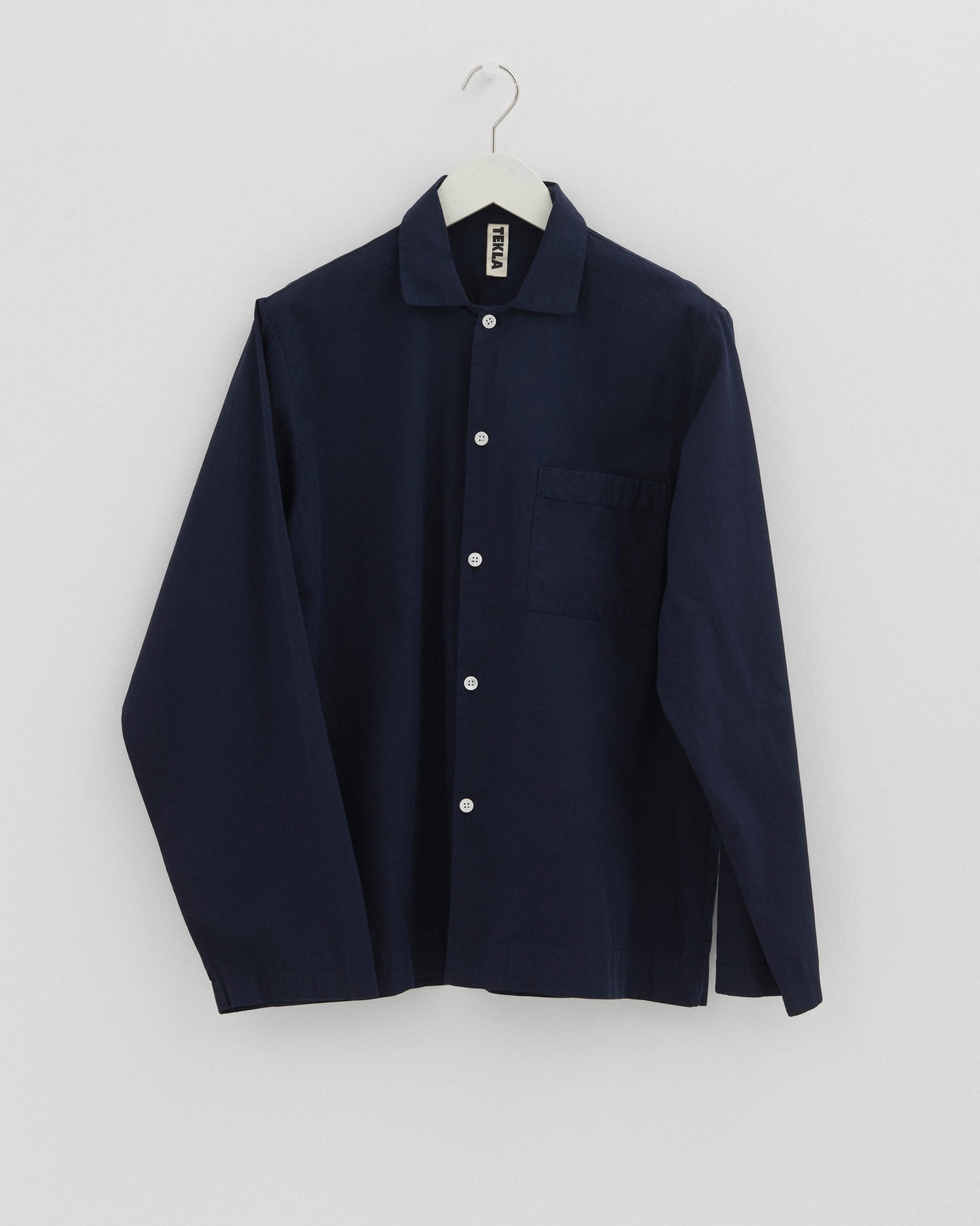 Poplin Pyjamas Shirt - True Navy