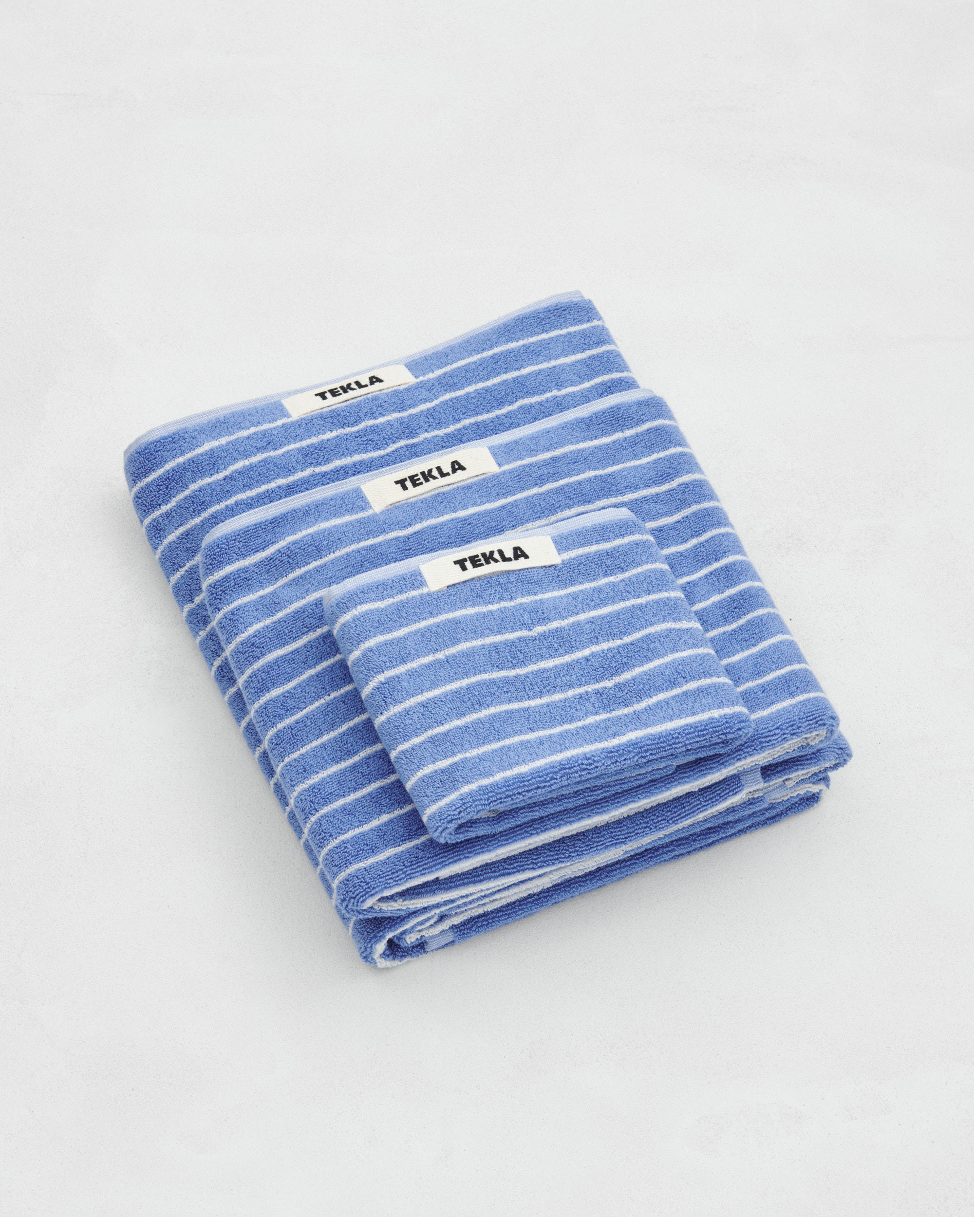 Terry towel – striped – Clear Blue Stripes