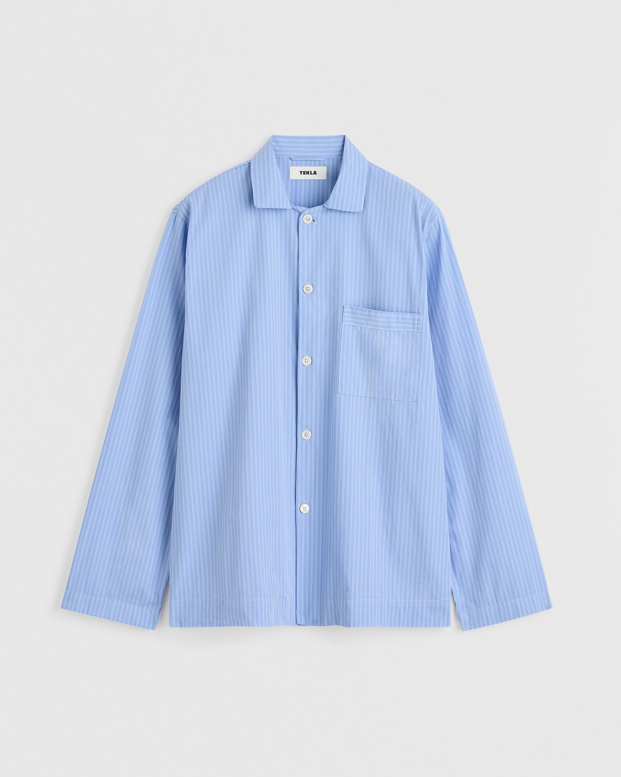 休日限定 – shirt long-sleeved – pyjamas Poplin Pin Tekla | Stripes ルームウェア・パジャマ